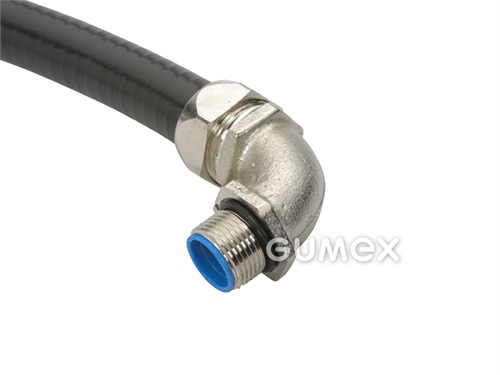 Konektor NORTIGHT CB90 198 P, rozmer 1/2", vonkajší závit PG 16, IP67, koleno 90°, poniklovaná mosadz, -45°C/+105°C